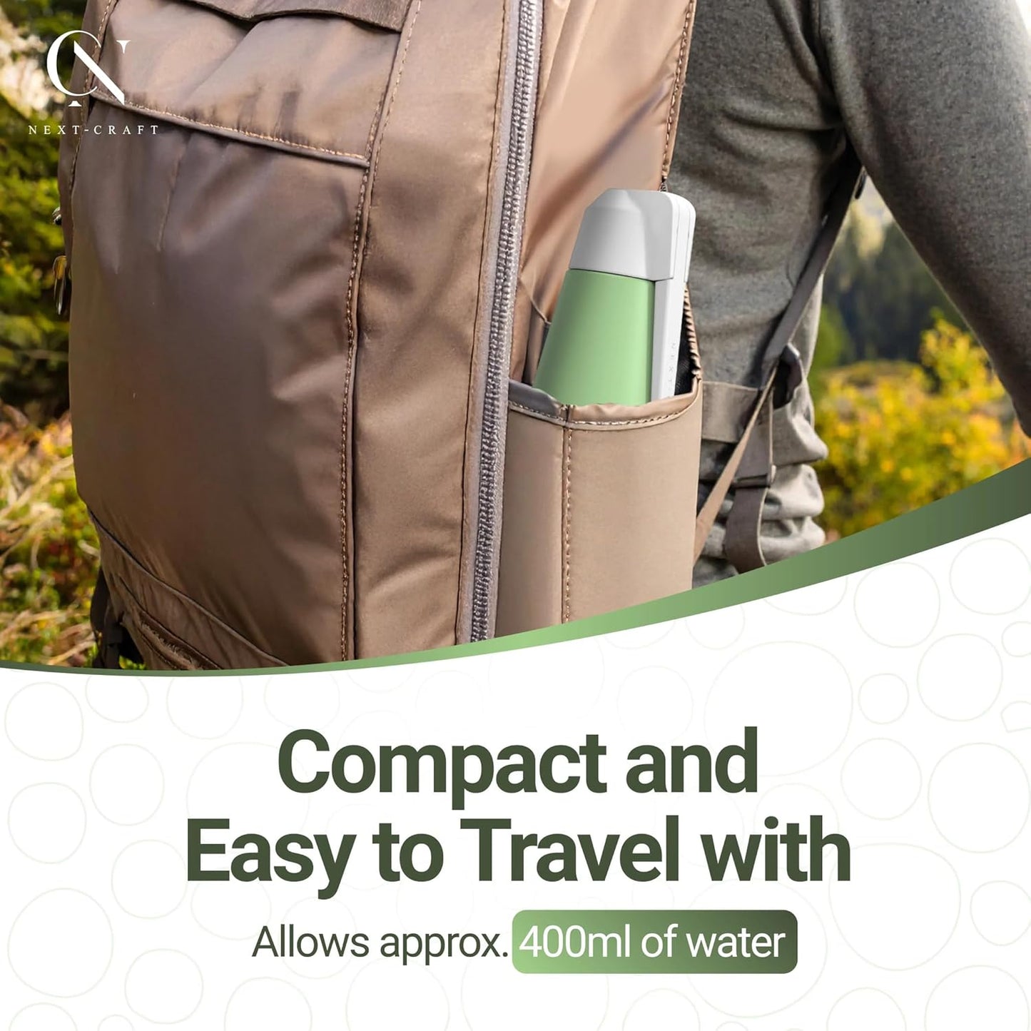 Nextcraft Portable Bidet & Peri Bottle, 180° Rotatable Foldable Nozzle, Compact Travel Design, Camping, Office, Postpartum Perineal, Menstrual Care, Haemorrhoid Relief