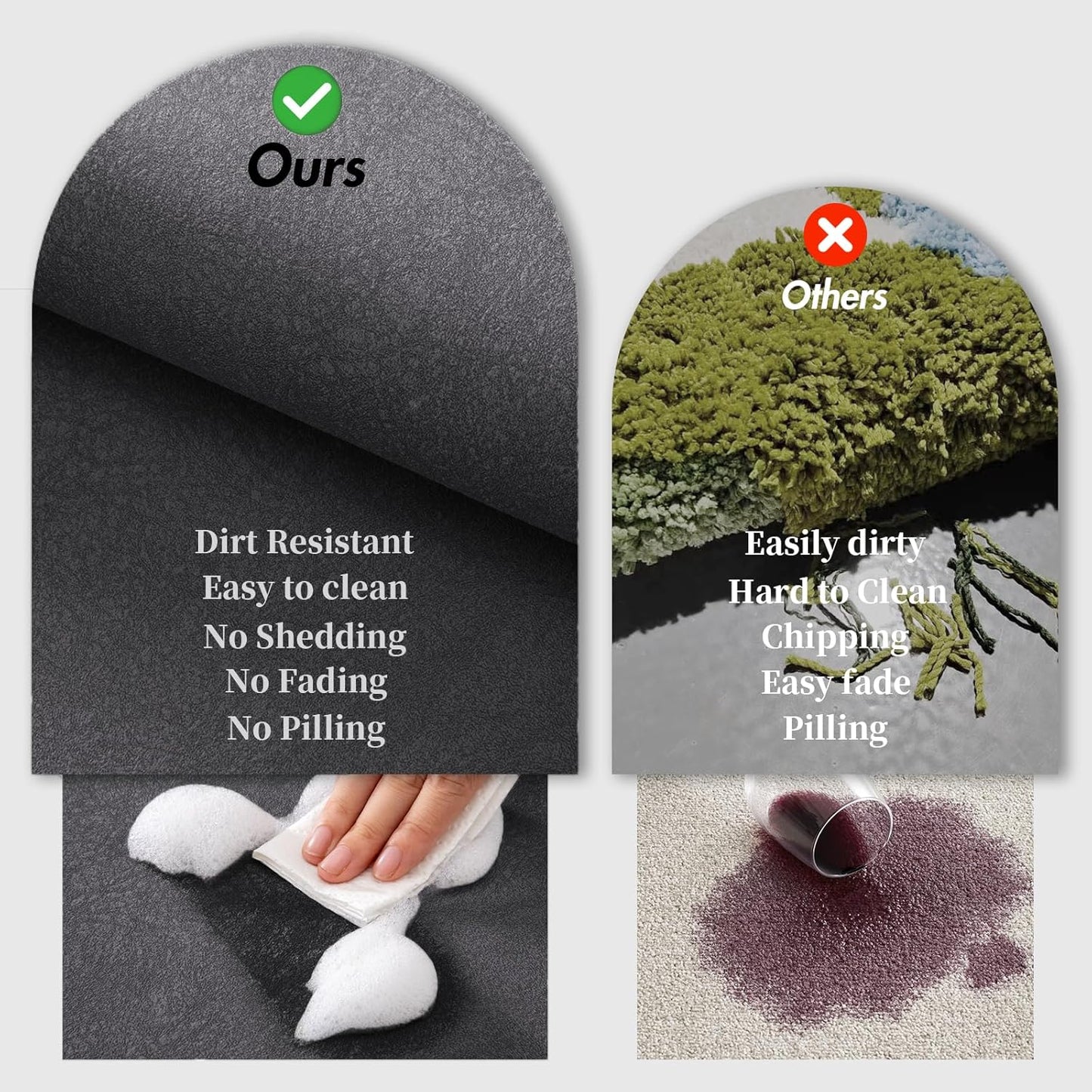 Dark Grey Bath Mat 15.7" x 47.2" Extra Long Bathroom Mat Large Fast Dry Super Absorbent Non-Slip Rubber Backed Shower Mat Bath Rugs Mats for Bathroom Floor, Tub, Shower, Sink, Dark Gray