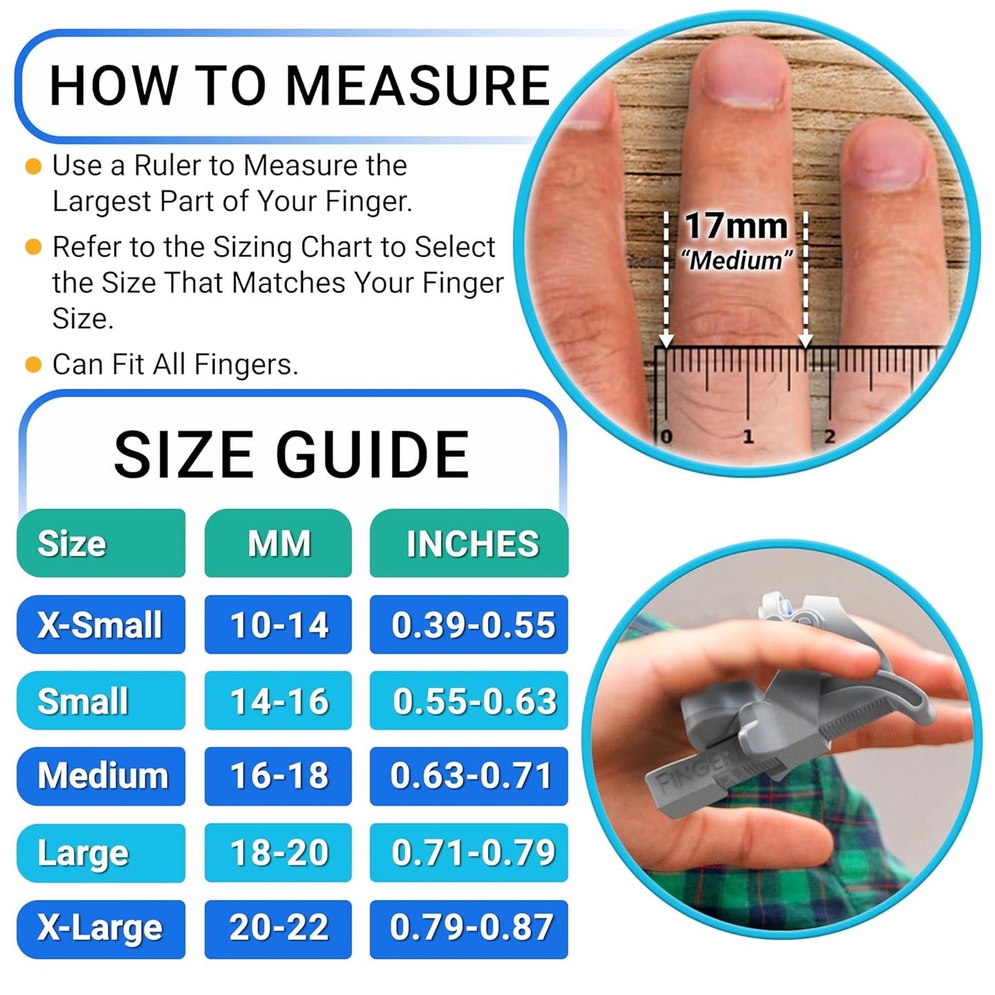 Finger Straightener | PIP Extension Orthosis/Splint For Bent Fingers, PIP Flexion Contractures | Adjustable Joint Stretcher Device | Made in USA | Red/Medium