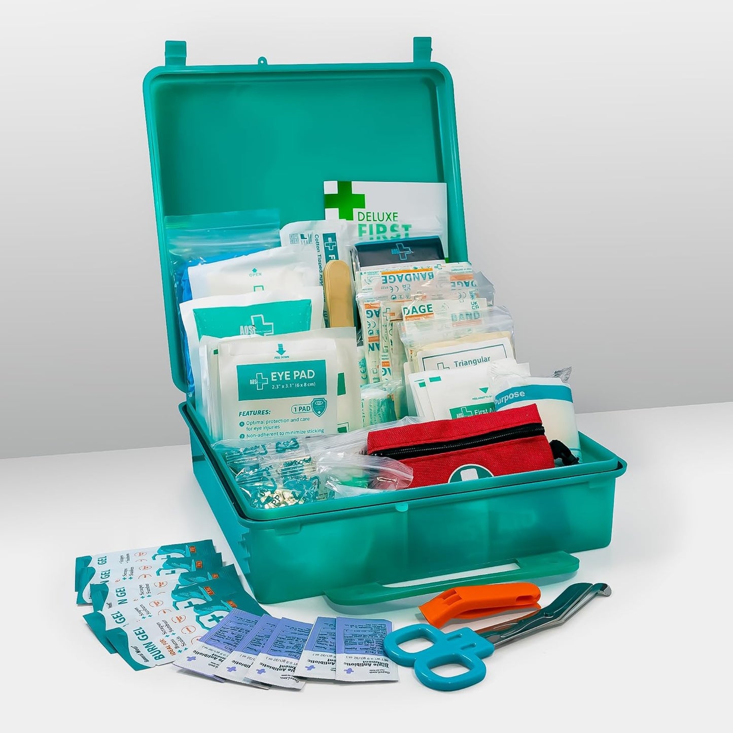 General Medi 360 Pieces Hardcase First Aid Kit - Comprehensive Large First Aid Box Contains Premium Medical Supplies for Travel, Home, Office, Vehicle, Camping, Workplace & Outdoor