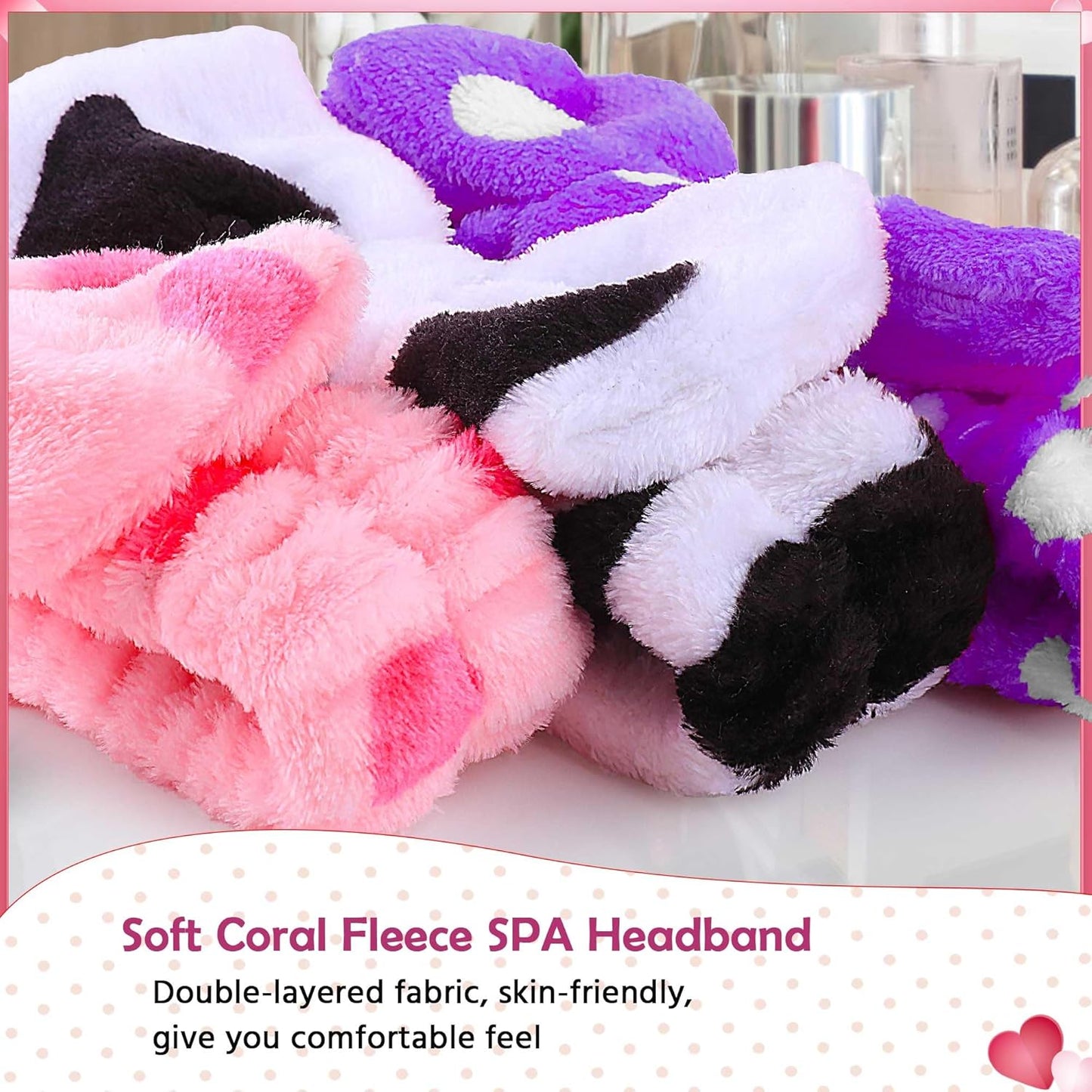 WSYUB 3-Piece Spa Headbands for Face Washing, Makeup & Skincare, Perfect for Girls & Women, Birthday Party