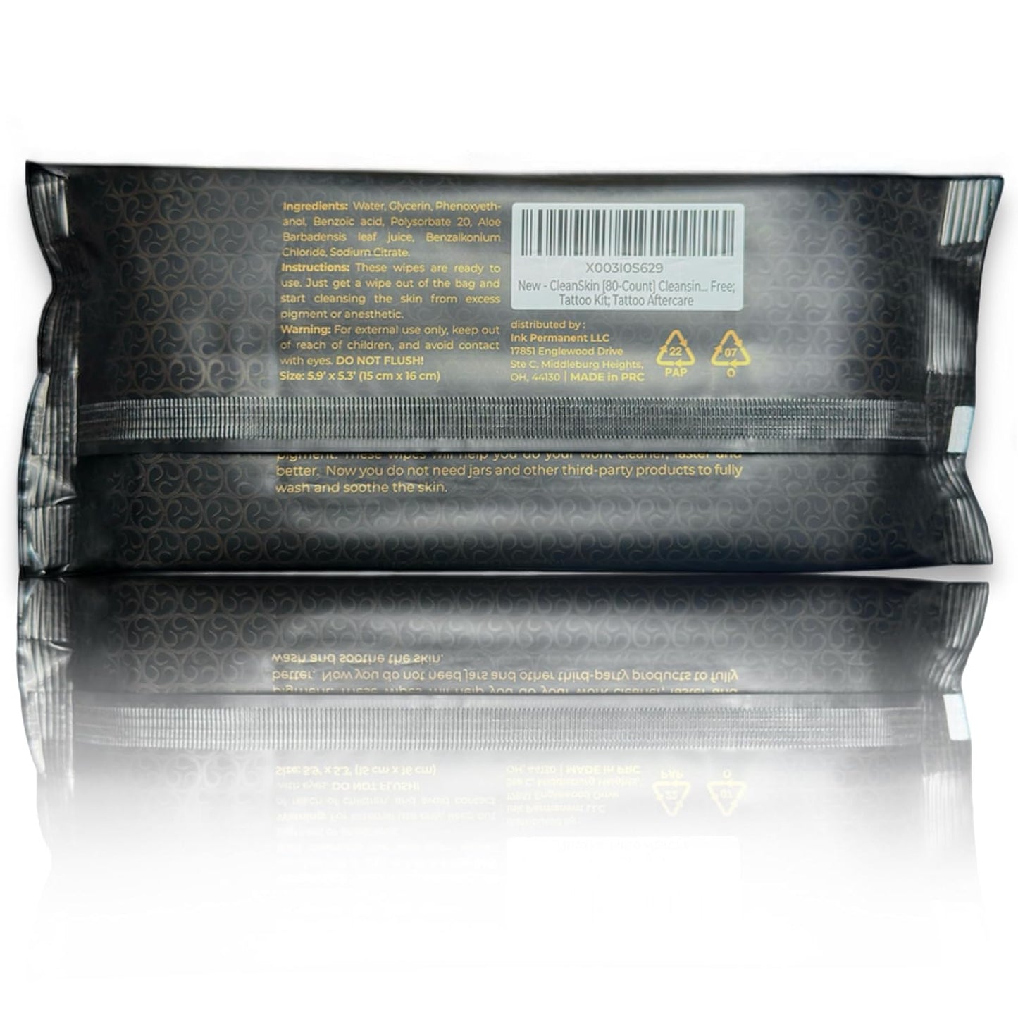 CleanSkin Cleansing Safe Green Soap Wipes for Tattooing and Phoenix Tears Tattoo Balm Tattoo Aftercare PMU & Piercings | 80 Count & 150 ml (Cleanskin + Phoenix Tears)