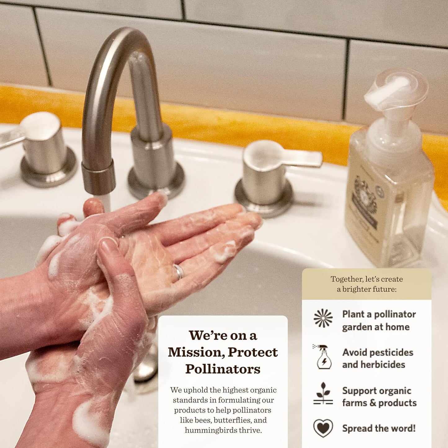 Moon Valley Herbal Foaming Hand Soap, Lemon Rosemary, Mint Lavender, Grapefruit Thyme Three Pack, Vegan, Recyclable Bottle