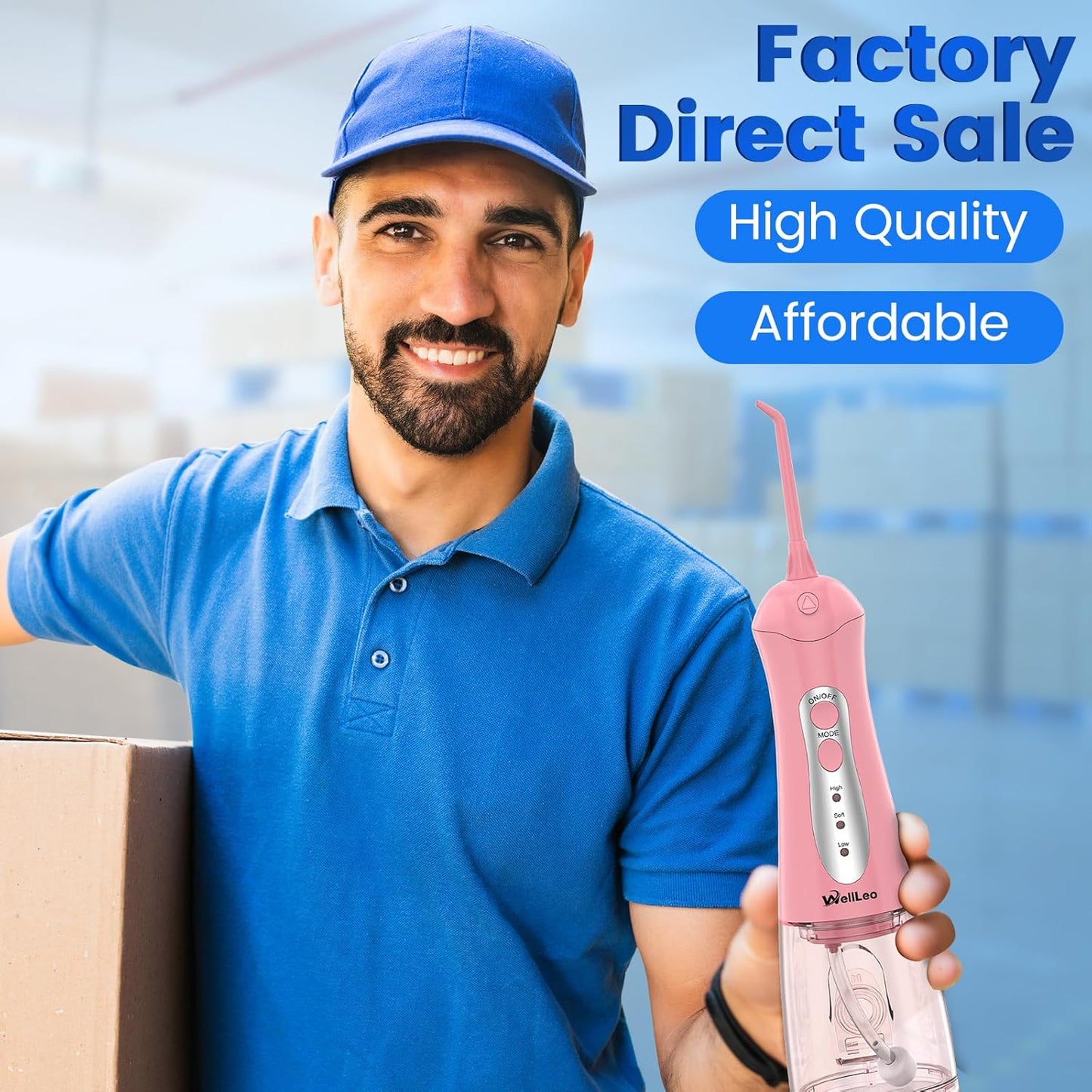 Water Flosser for Teeth, Portable Oral Irrigator Rechargeable Water Dental Flosser Pick with High Pressure 5 Jet Tips, IPX7 Travel Water Flossing for Brace Teeth Cleaner Gum Care