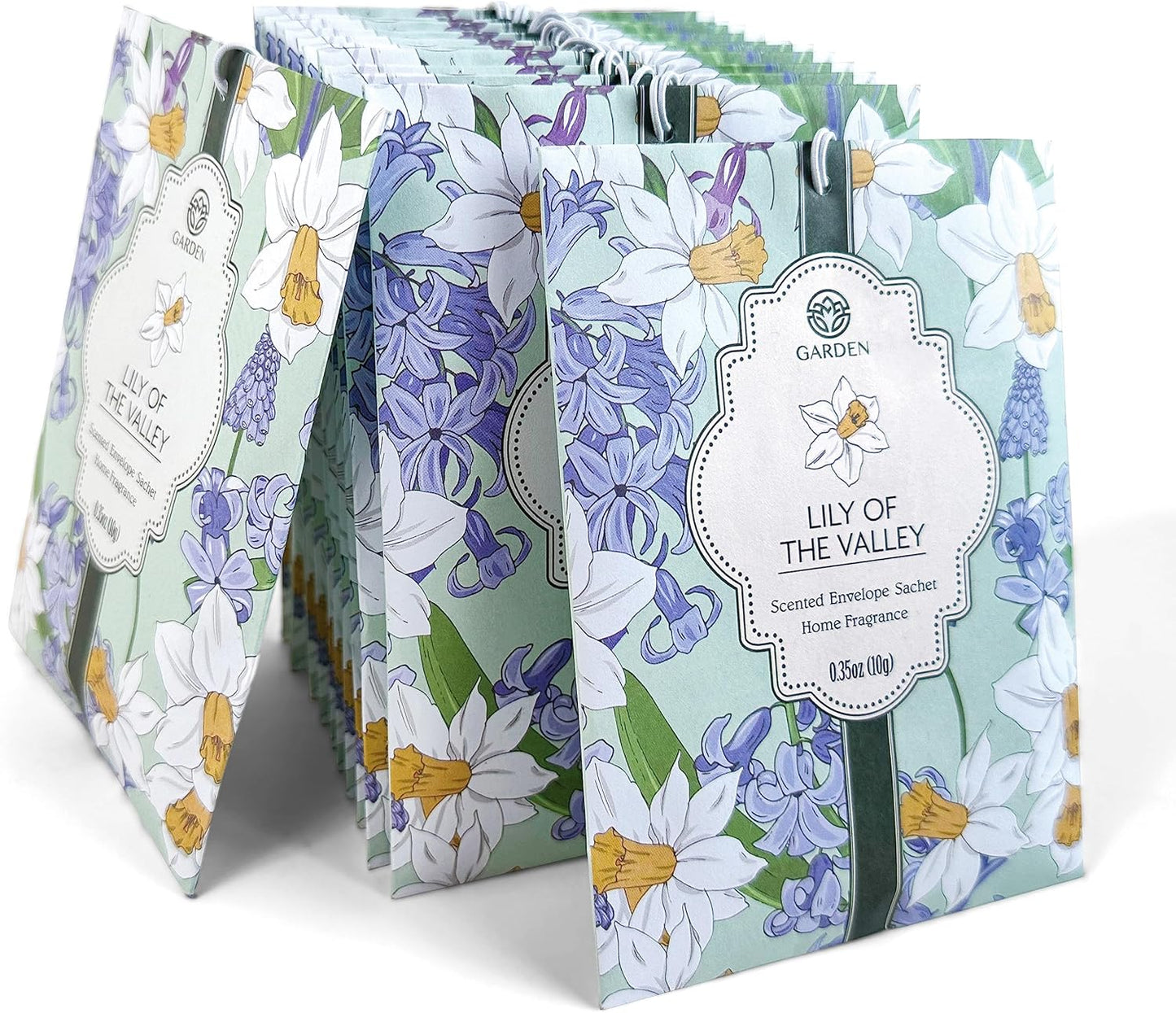 Scented Sachets - 12 Pack, Long-Lasting Home Fragrance Sachet Bags, Large Fresh-Scented Envelope Packets, Fragrant Sachets for Drawers and Closets (Lily)