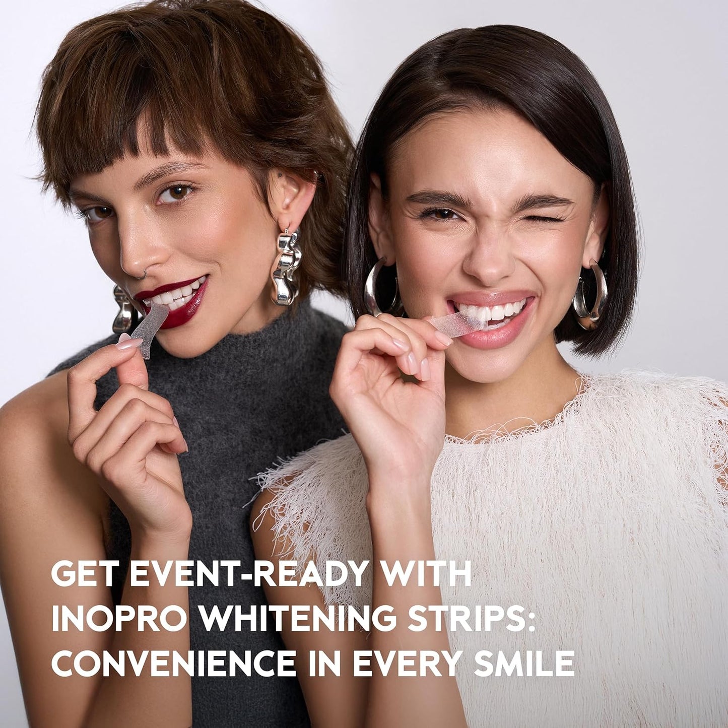 Natural Teeth Whitening Strips Kit 14 Treatments - Sensitive Teeth Whitener, Peroxide Free with Papain, Bromelain, Coconut Oil, White Strips for Teeth Whitening (28 Strips)