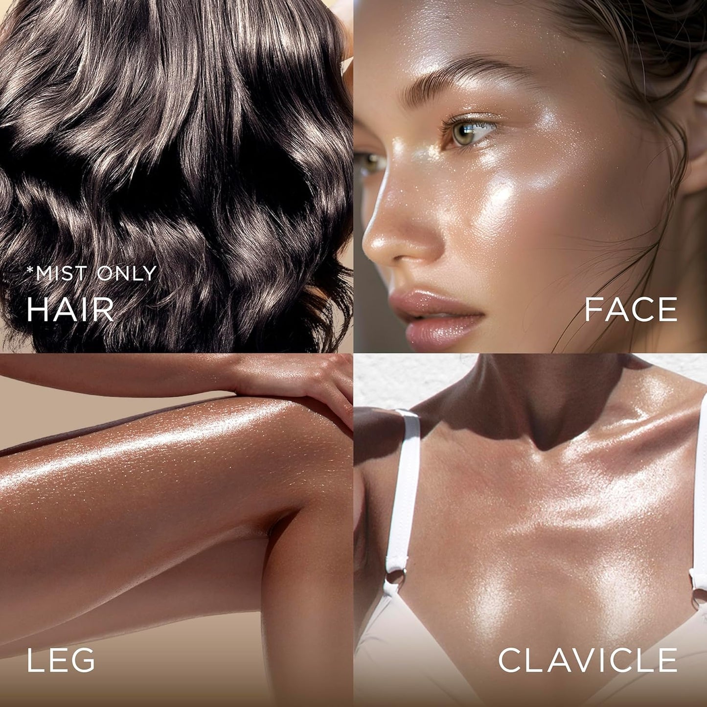 Absolute New York - Silk Glow Shimmer Mist Glow, Radiant, Shimmer Body & Face & Hair, Shea Butter, Coconut Oil, Vitamin E (SBGS11 Champagne Rose Mist, 3.4 fl oz)