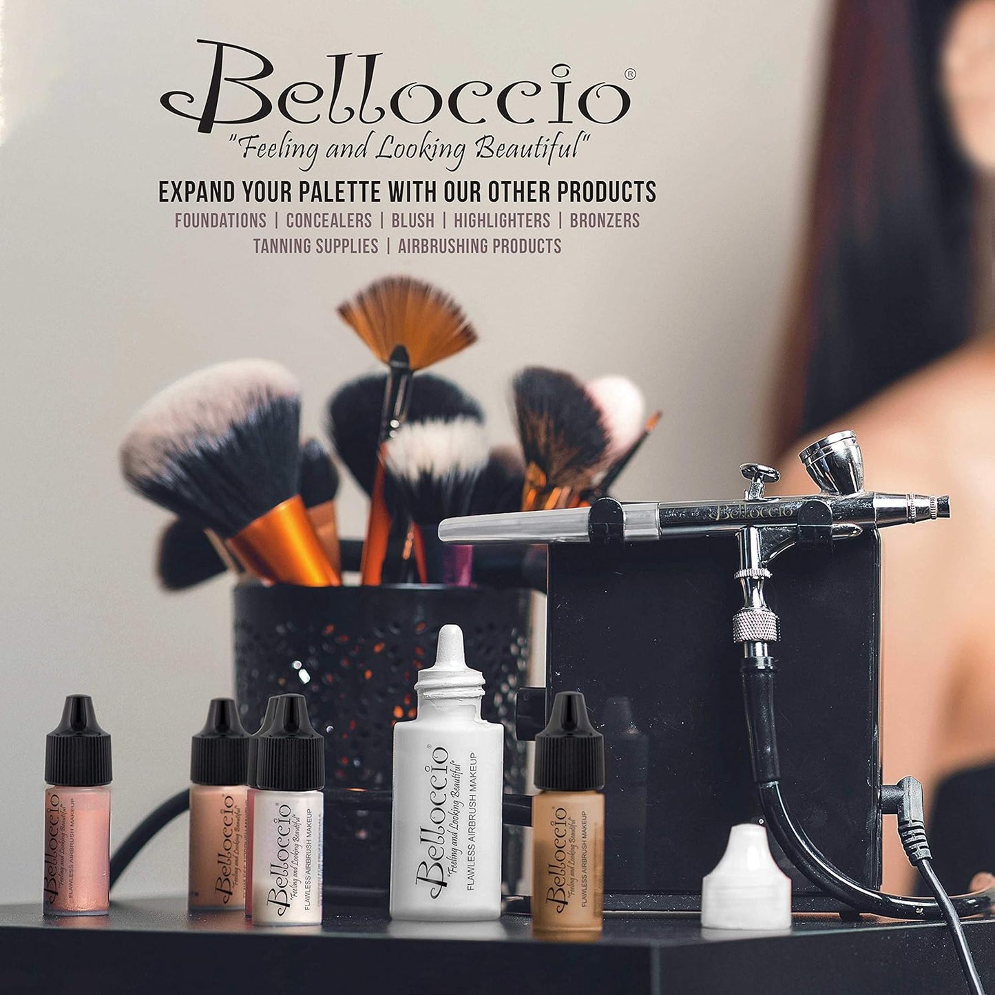 Belloccio's Professional Flawless Airbrush Makeup Highlighter-Shimmer Floyd Half Ounce