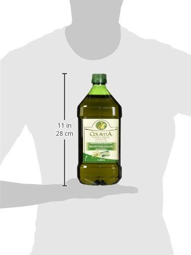 Mediterranean Extra Virgin Olive Oil, 68 Oz Plastic Jug - Cold Pressed Italian Import by Colavita