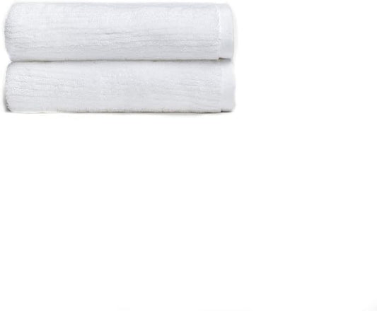 Cozy Earth Ribbed Hand Towel Set - 60% Cotton 40% Viscose from Bamboo Hand Towels - Soft & Absorbent Textured Ribbed Pattern - 2 Pack White
