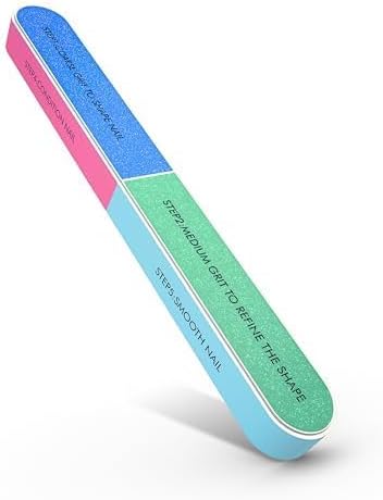 7 Way Nail Buffer Block for Natural Nails Shine Smoother Upgraded Buffing Block Seven Steps Polisher Fingernail Files Buffer 150/320/600/1200/4000 Grit for Shinning Buff Nails