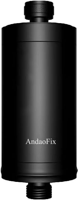 Metal Durable High Flow Shower Filter, 90% dechlorination effect, adsorbs heavy metals, balances the ph level of the water, relieves your skin from dryness, Matte Black Showerhead Filter