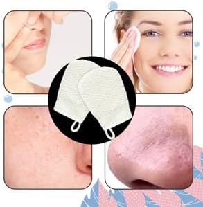 MIG4U 3 PCS Exfoliating Facial Scrubber Mitt, Face Cleanser Wash Mittens Exfoliator for Men & Women Dead Skin Cleaning Gloves