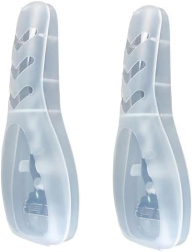 2Pcs Clear Portable Travel Men Manual Razor Protector Plastic Box Cover Container Storage Shaver Holder Protector Case Organizer, Compact Ttravel Razor Protector Men's Electric Shaver Accessories