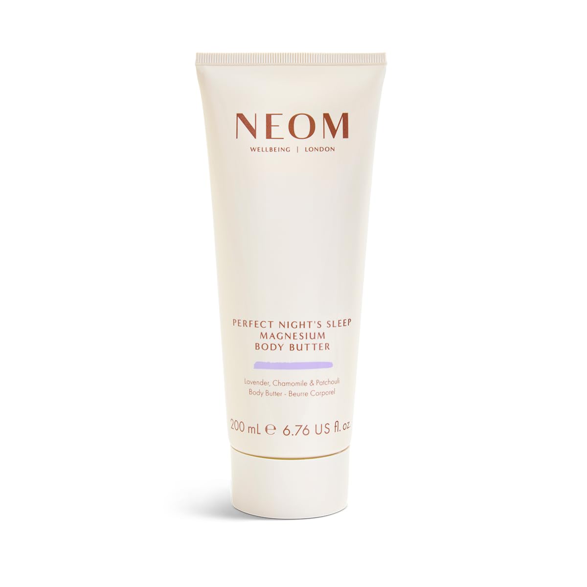 Neom - Magnesium Body Butter | 6.76 Fl Oz (200ml) | Lavender, Chamomile, & Patchouli | Lotion for Sleep with Essential Oils | 100% Natural Fragrances | Nourish & Soften | Signature Sleepy Scent