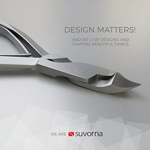 Suvorna Manicure Kit for Women with Nail Clippers, Nail Scissors, Cuticle Pusher, Nail File & Tweezer - Made with Stainless Steel - Professional Nail kit for Adults, Seniors, Women, and Men. (5 Pcs)