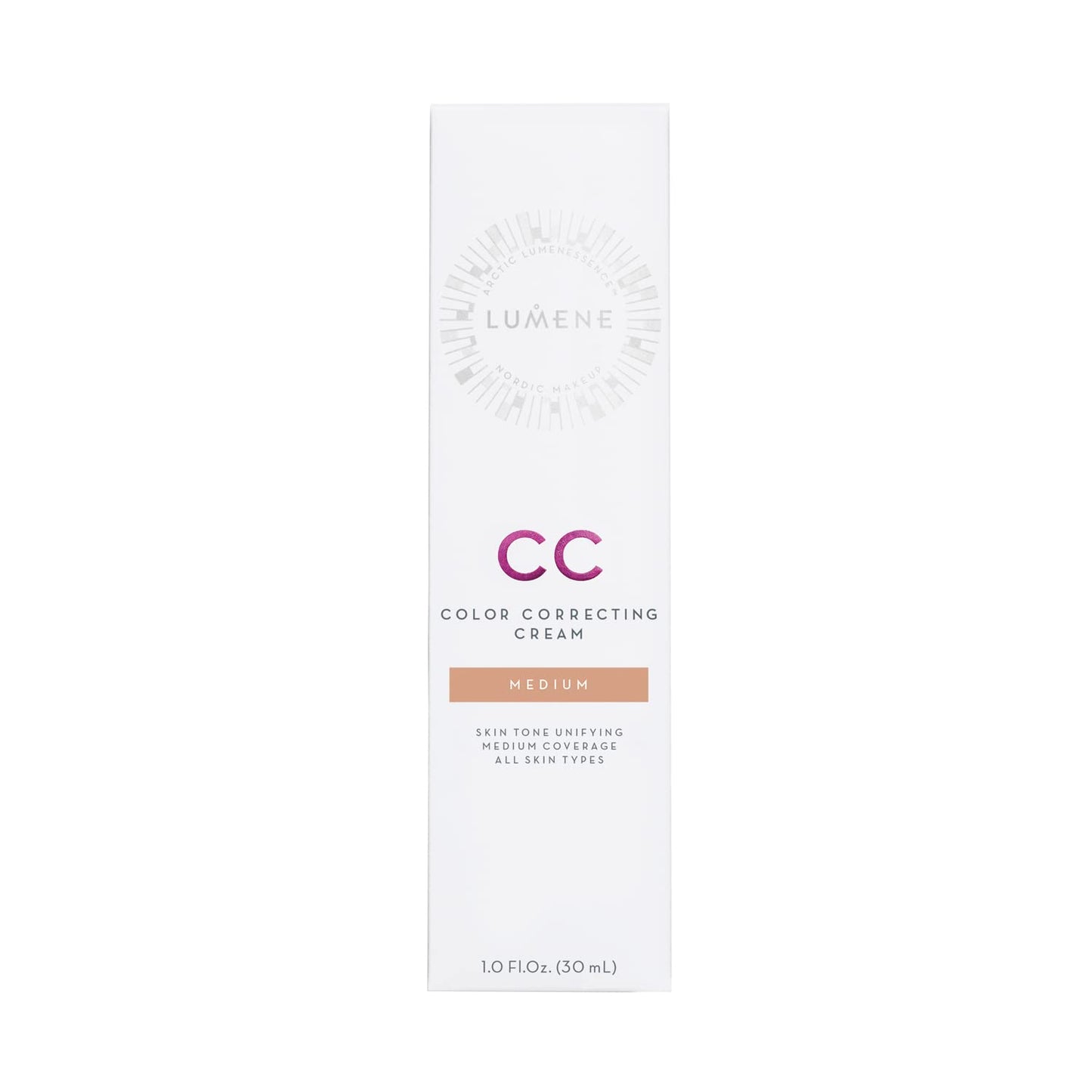 Lumene Color Correcting CC Cream - Lightweight Foundation - Medium Coverage - Redness Reducing Face Makeup for a Glowing Complexion - Vegan Formula + Suitable for All Skin Types - Medium (1 fl oz)