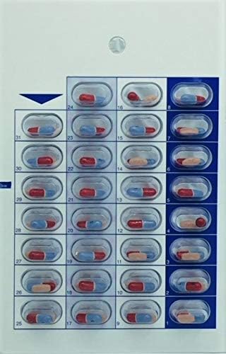 36 Cards 36 Blisters for 31 Day Monthly Cold Seal Pill Storage, Summer Camps, Pharmacists, Cargivers (36)