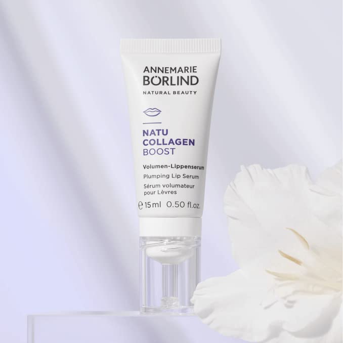 ANNEMARIE BÖRLIND - NATU COLLAGEN BOOST Plumping Lip Serum - redefining, plumping, rejuvenating lip care, with botanical collagen and plant-based protein, lip plumper, vegan, 0.50 Fl. Oz.