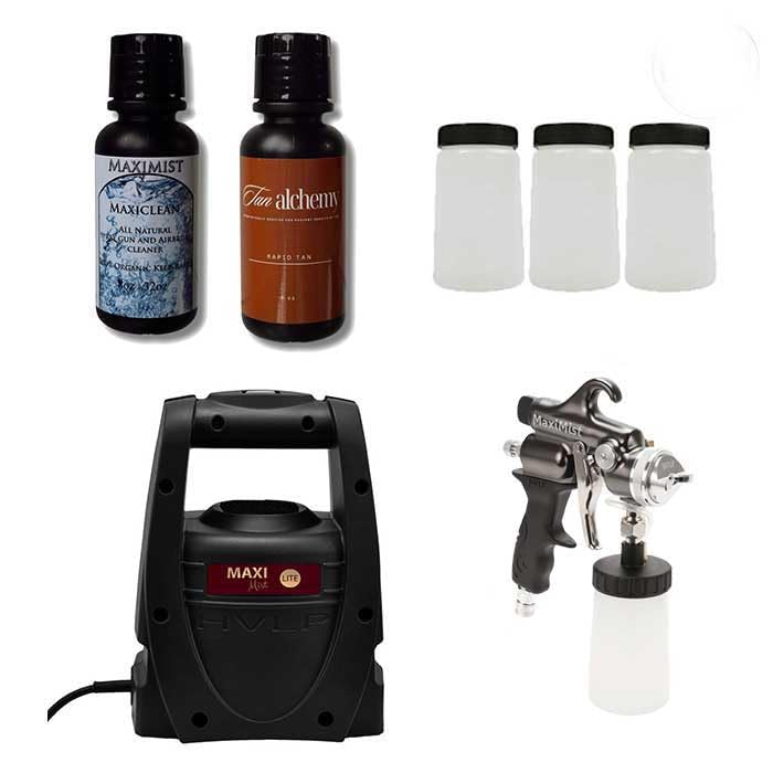 MaxiMist Spray Tan Machine, HVLP Airbrush Tanning, Sunless Spray Tan Machine for Home, Maximist Elite Lite (No Tent - Elite Lite Pro)