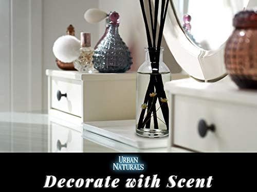 Urban Naturals Citrus Bliss Mandarin & Grapefruit Scented Reed Diffuser Oil Refill + Replacement Reed Sticks | Fresh, Bright Citrus Scent 4 oz.