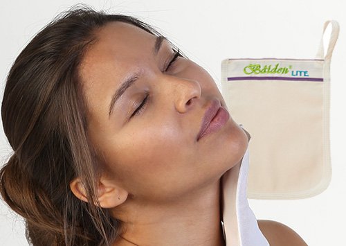 Baiden Exfoliator System-Best Firming Face Body & Back Scrub Mitts-Remove Blackheads, Dry Skin, Wrinkles, Cellulite, Controls Acne-Top Facial Lips Eyelids Treatment-Circulation and Collagen Boosting