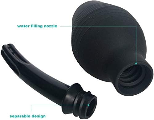Abyclean 2 Pack Anal Douche Enema Bulb Vaginal Douche Enema Cleaner for Women’s or Man’s Health (310ml Black)