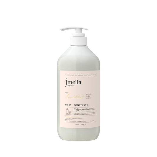 jmella in france Lime and Basil Body Wash Wash -luxury fragrance Made by French Performer- Chemical free-Free From 7 kinds of Paraben -33.8 FLoz