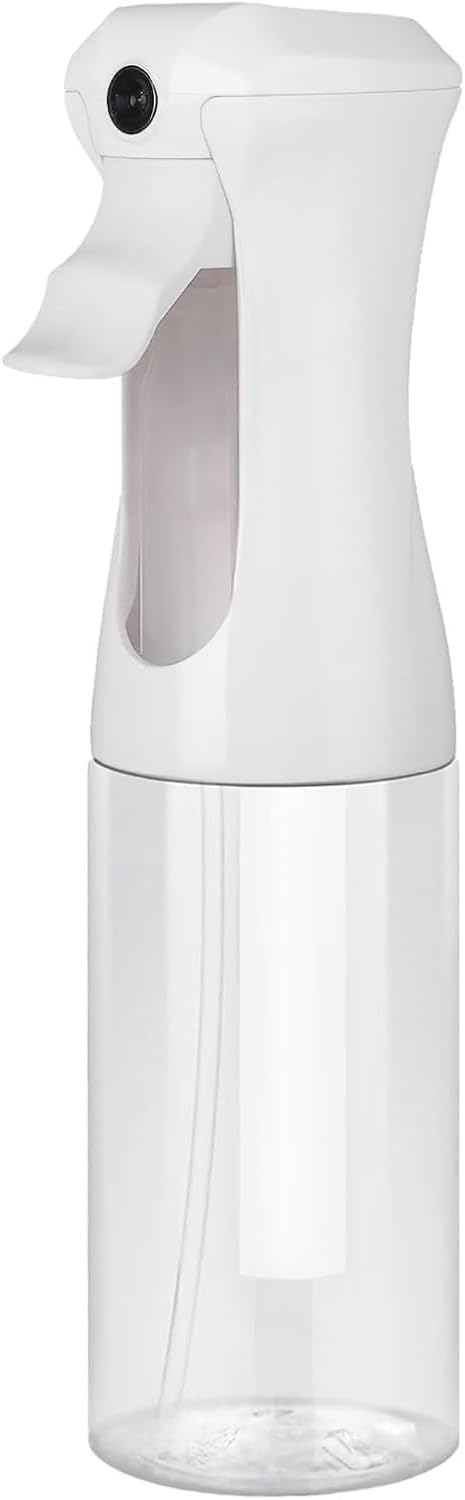 VIGOR PATH Continuous Spray Bottle - Ultra Fine Mist Water Sprayer for Hair, Home Cleaning, Plants, Salons - 200ml / 6.7oz Empty Spray Bottle (Clear)
