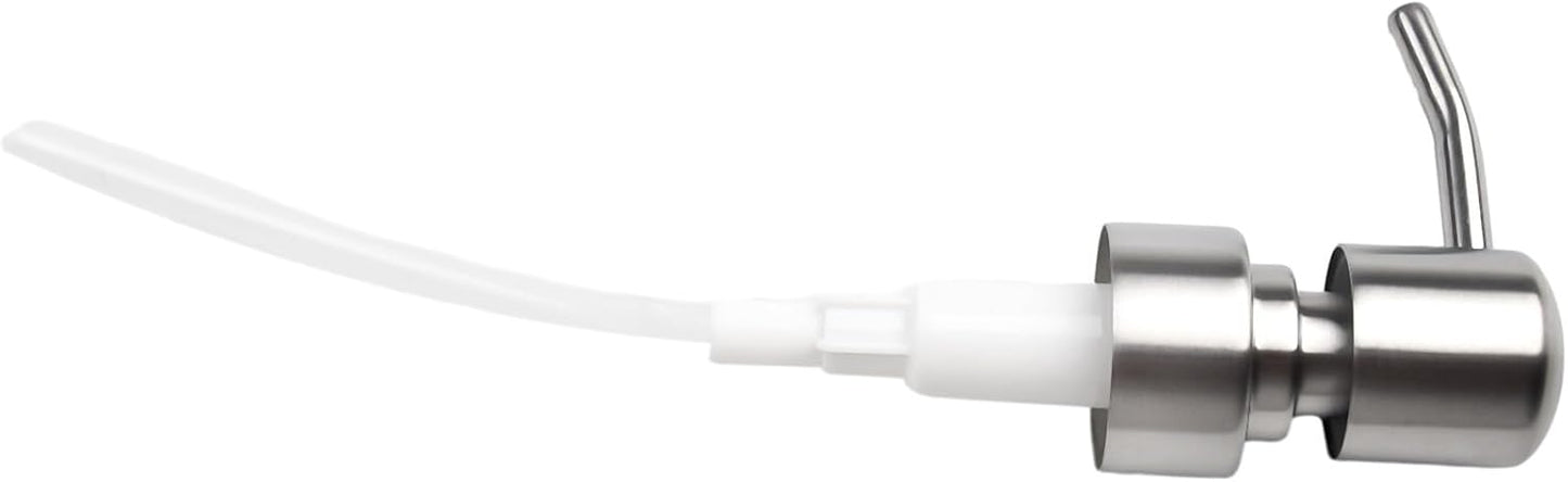 Metal Soap Dispenser Pump Head Replacement Pump for Your Soap or Lotion Dispenser, 304 Stainless Steel Replacement Pump for Liquid Hand Soap Dispensers(Satin Silver)