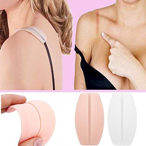 Silicone Bra Strap Cushions Soft Holder Non-slip Shoulder Protectors Pads 2 Pairs