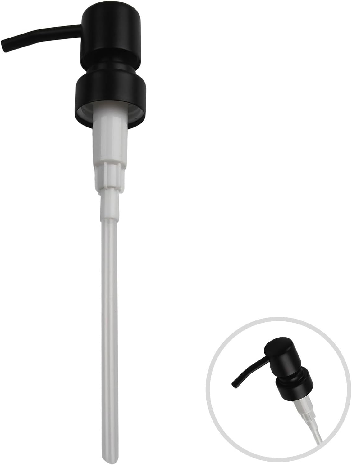 Metal Soap Dispenser Pump Head Replacement Pump for Your Soap or Lotion Dispenser, 304 Stainless Steel Replacement Pump for Liquid Hand Soap Dispensers(Black)