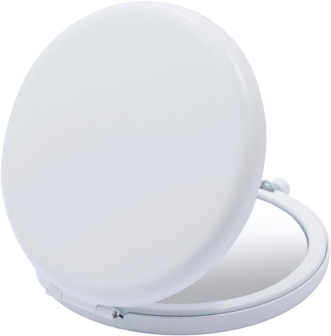 Compact Mirror, Pocket Travel Makeup Mirror for Purse, Metal Round Shell, 2-Sided 1X/2X Magnifying, Portable, Folding, Handheld, White,18 Pack