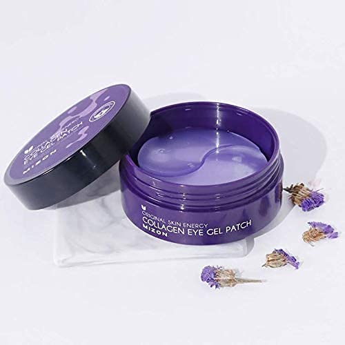 MIZON Collagen Eye Gel Patch with Hydrolyzed Collagen, Caviar, and Chamomile for Firming, Nourishment, and Wrinkle Care – 60pcs –