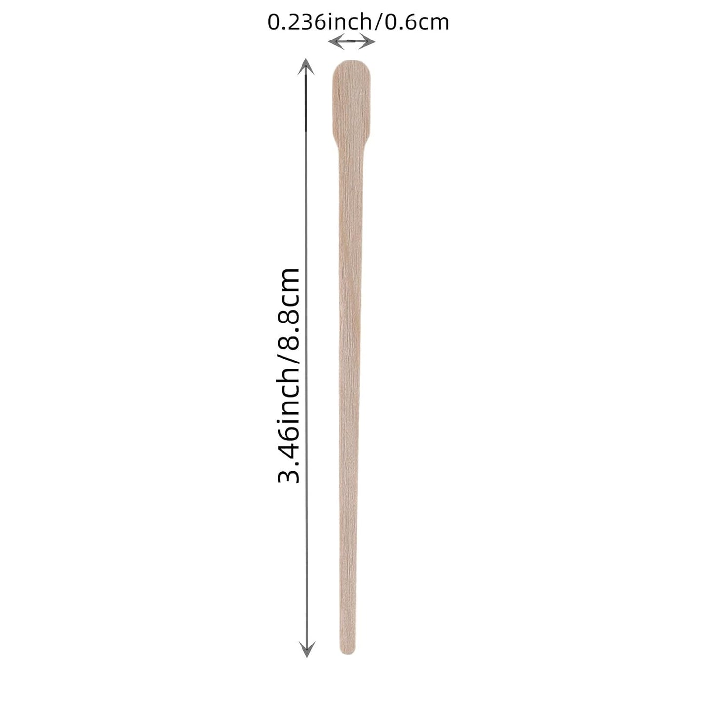 600pcs Small Wooden Waxing Sticks, Wax Spatulas Craft Applicator Sticks for Body Hair Removal, Eyebrow Lip Nose Brow Facial Smooth- Spa and Home Usage