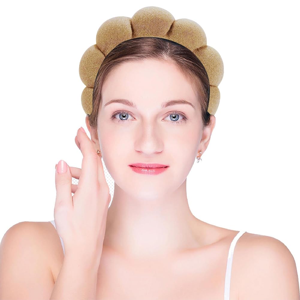 Spa Headbands for Face & Makeup - Terry Cloth Puffy Headbands for Mask Treatment