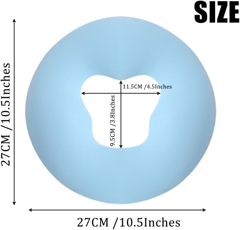 Silicone Face Massage Pillow,SPA Beauty Face Relax Headrest,Salon Skin Care Soft Overlay Travel Head Support,Bule