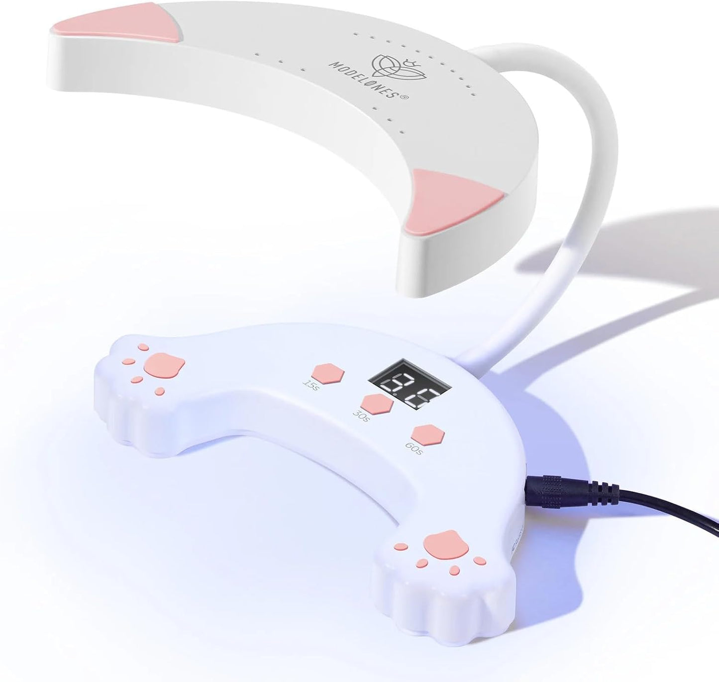 modelones UV LED Nail Lamp, Gooseneck UV Light for Gel Nails, 48 W Nail Light for Gel Polish with 3 Timers and LCD Display, LED Lamp for Fast Curing Gifts for Women Girls