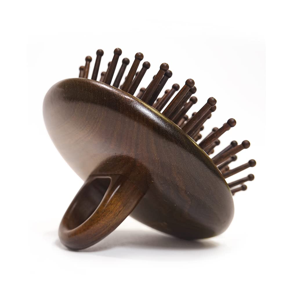 TAN MUJIANG Massage Hair Comb Hair Brush Round Shape (Round Shape Cushion Brush)