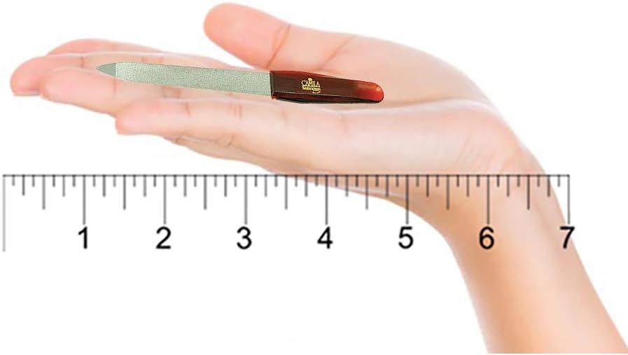 CS16 Sapphire Metal Nail File for Natural Nails Fingernail and Toenail Care, 3.5" Double Sided Coarse and Fine for Manicure and Pedicure