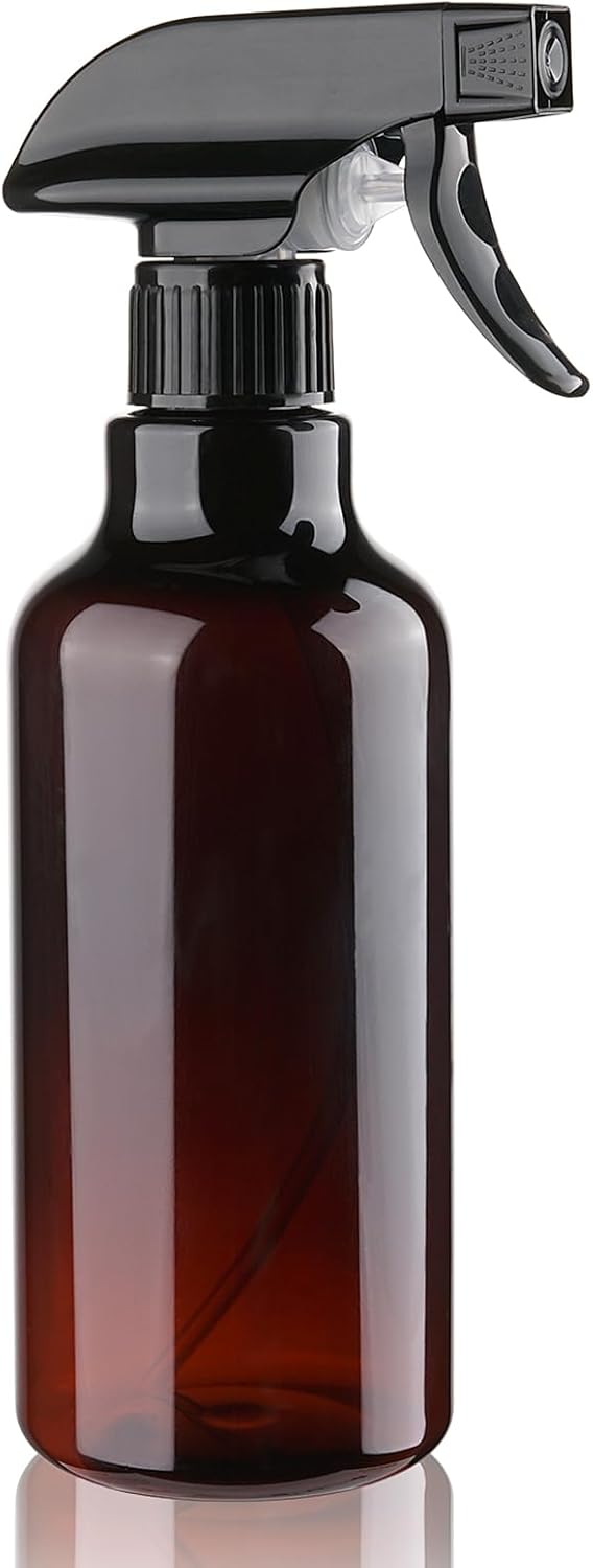 Spray Bottles 16.9oz Plastic Spray Bottle for Hair Mist/Stream Heavy Duty Empty Spray Bottles for Cleaning Solutions, Plants (16.9oz-Brown)