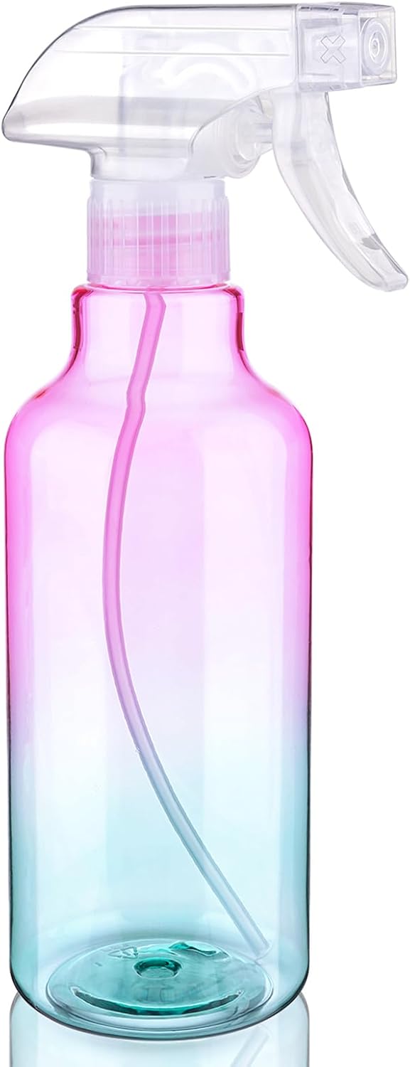 Spray Bottles Plastic Spray Bottle for Hair Mist/Stream Heavy Duty Empty Spray Bottles for Cleaning Solutions, Plants, Cooking (16.9oz-Gradient)