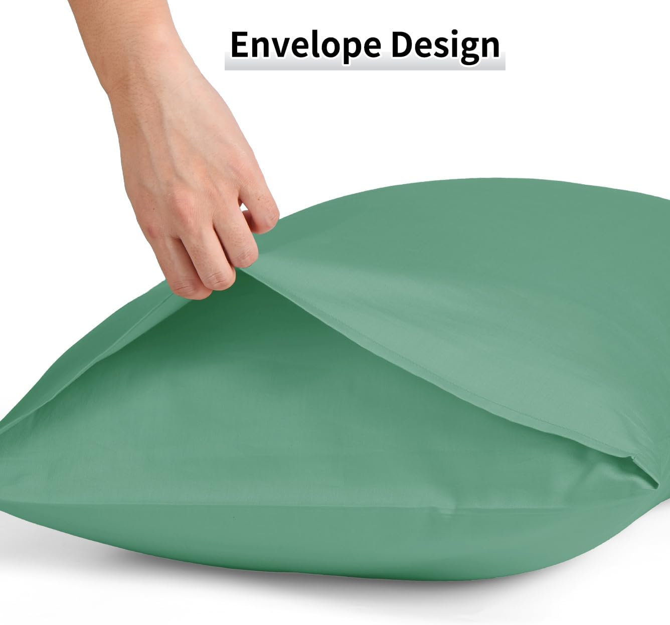 Warmstar Cotton Body Pillow Cover 1 Pack, 600 Thread Count, 20"x54", Long Body Pillow Case Cover, Soft, Breathable, Envelope Closure, Zephyr Green