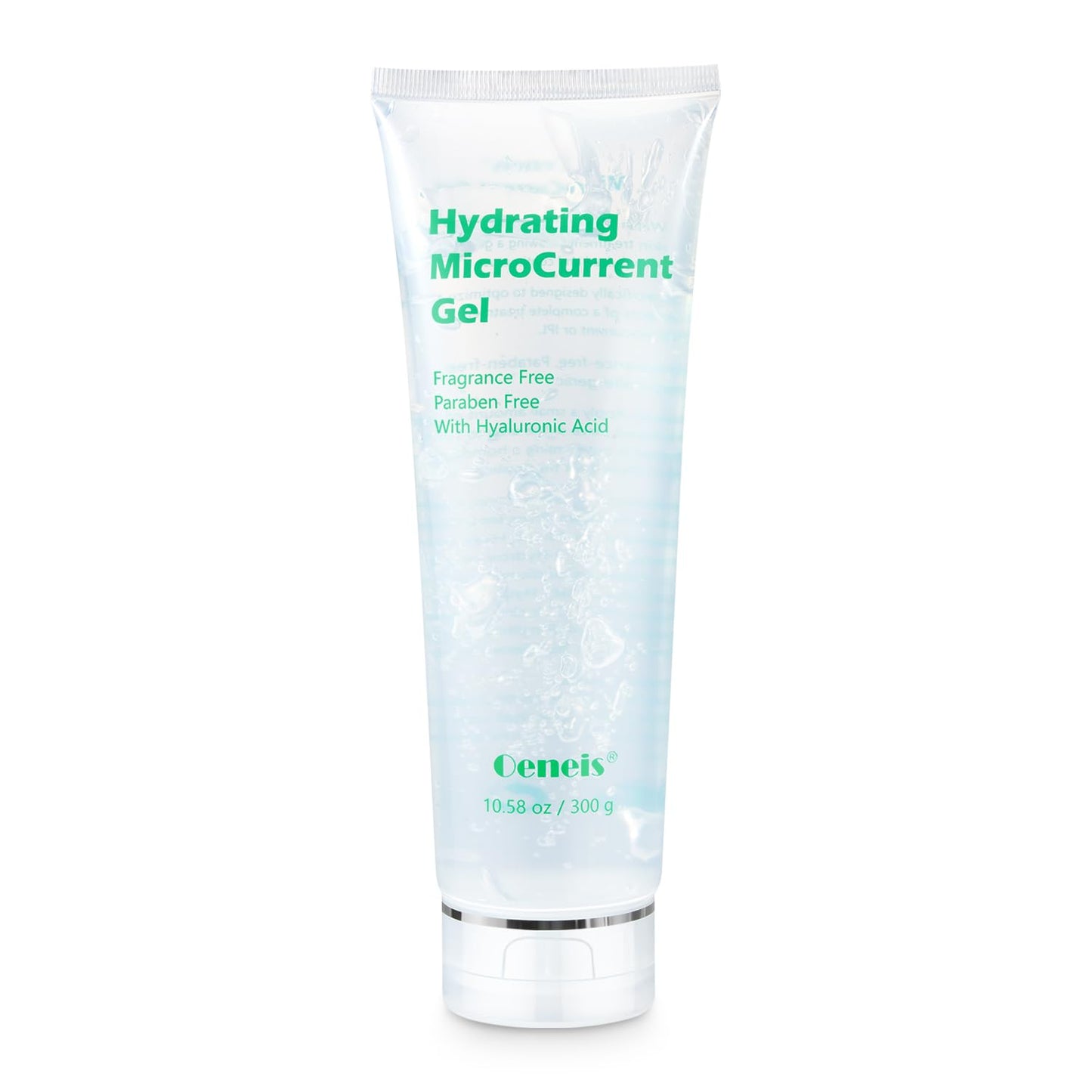 Hydrating Microcurrent Conductive Gel, Fragrance-Free, Paraben-Free, Gel Primer with Hyaluronic Acid, Non-irritating, Moisturizing Gel for RF, 300g Tube, Clear