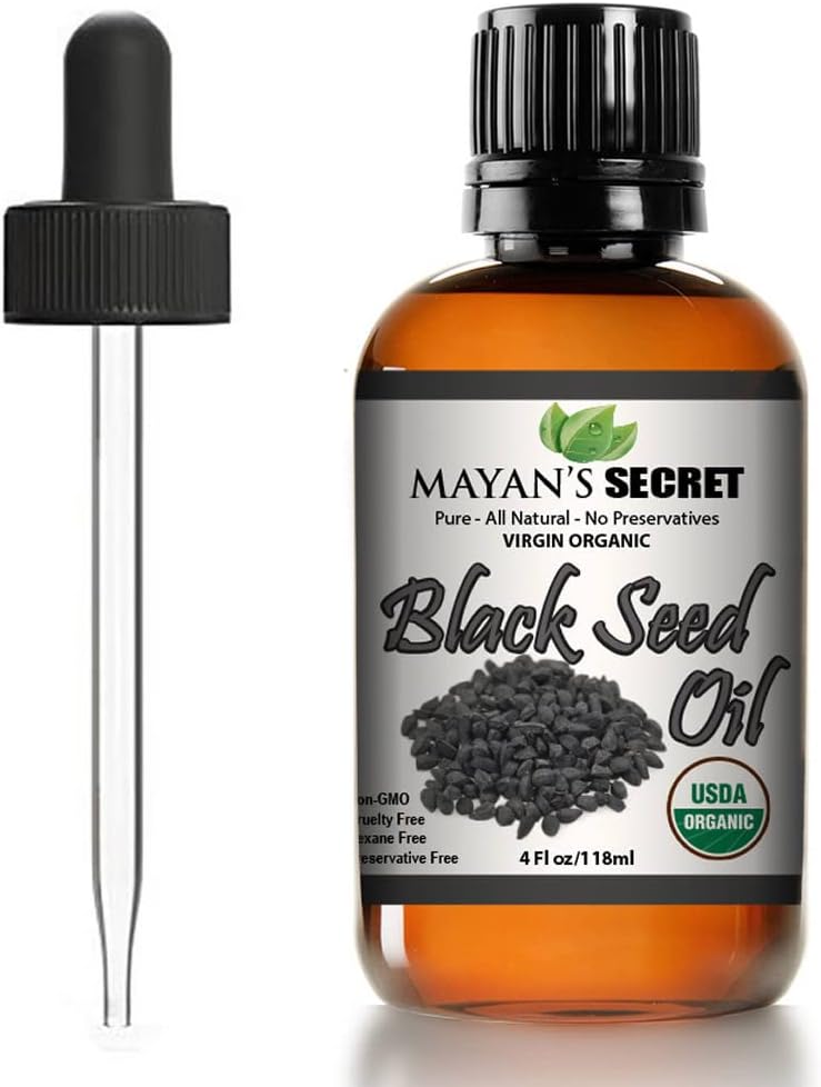 Pure Carrier and Essential Oils for Skin Care, Hair, Body Moisturizer for Face-Anti Aging Skin Care (Black Cumin Seed Oil Organic, 4oz)