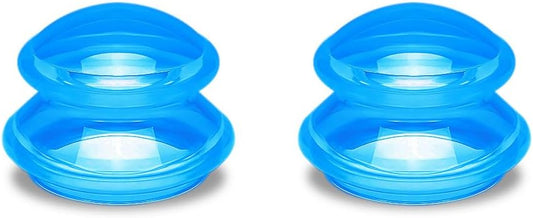 Silicone Cupping kit for Massage Therapy, Professionally Massage Cup for Body Sculpt Cup (Blue, S*2 Cups)