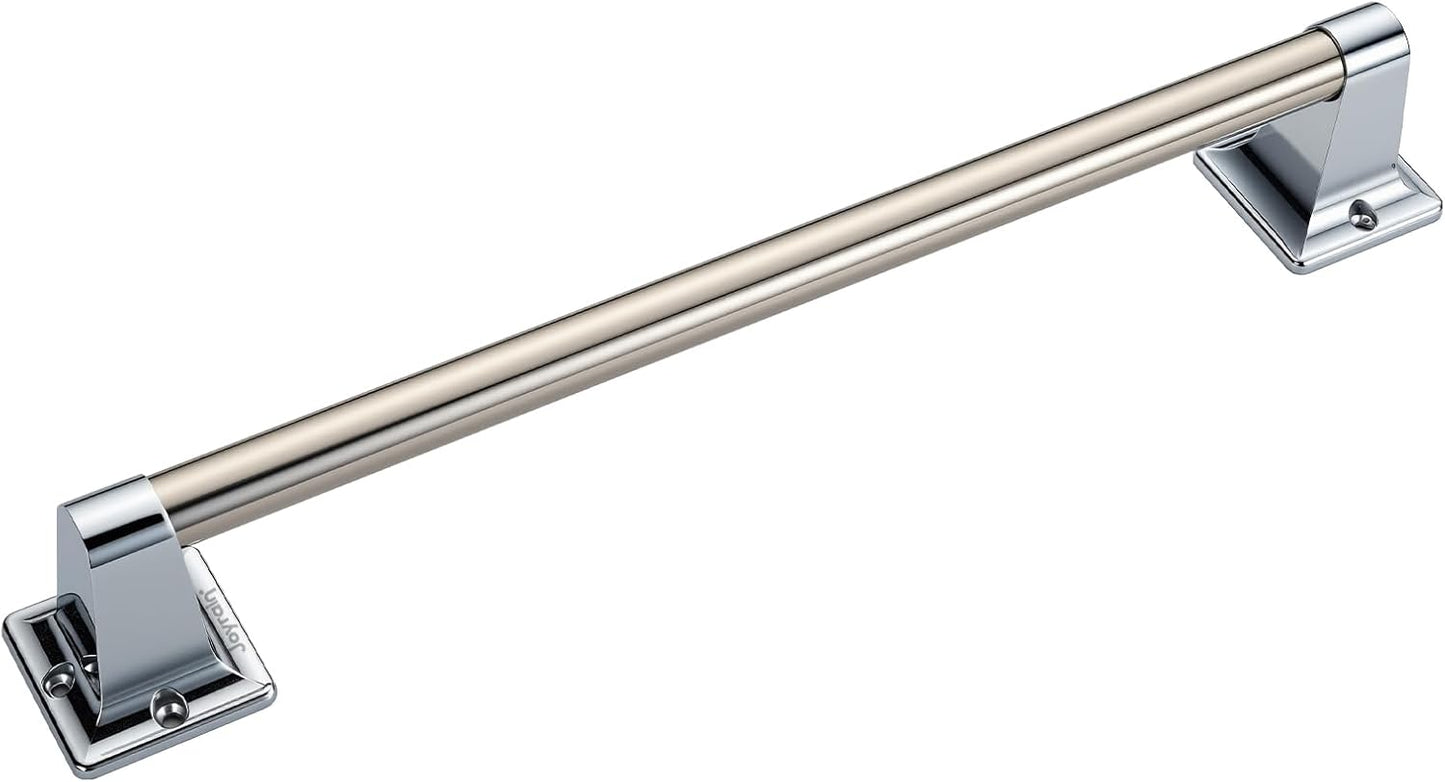 Joyrain Stainless Steel Bathroom Grab Bar for Elderly - Safety Rail & Towel Rack Dual Function, 9/16/24 Inch Anti-Slip Handle for Shower/Toilet/Tub (Chrome, 9 inch)