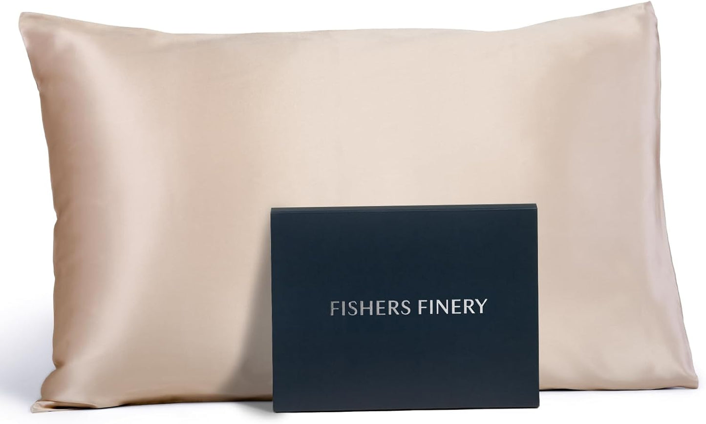 Fishers Finery 25mm 100% Pure Mulberry Silk Pillowcase (Taupe Standard)