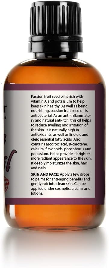 Mayan's Secret Pure Carrier and Essential oils for Skin Care, Hair, Body Moisturizer for Face-Anti Aging Skin Care (Maracuja Oil (Passion Fruit), 4oz)