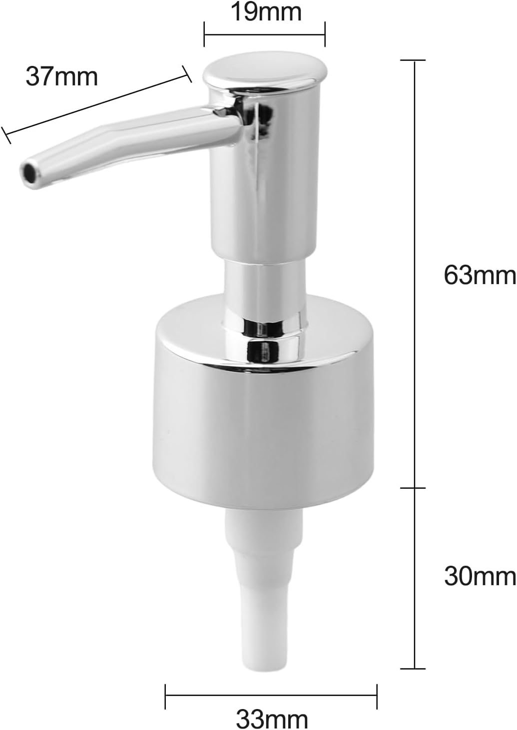 Lotion Soap Dispenser Replacement Pump for Bottles Fits 28/400 Thread Standard, for Dish Soap Refill Dispenser Kitchen Bathroom Worktop Bottles(Bright Silver)